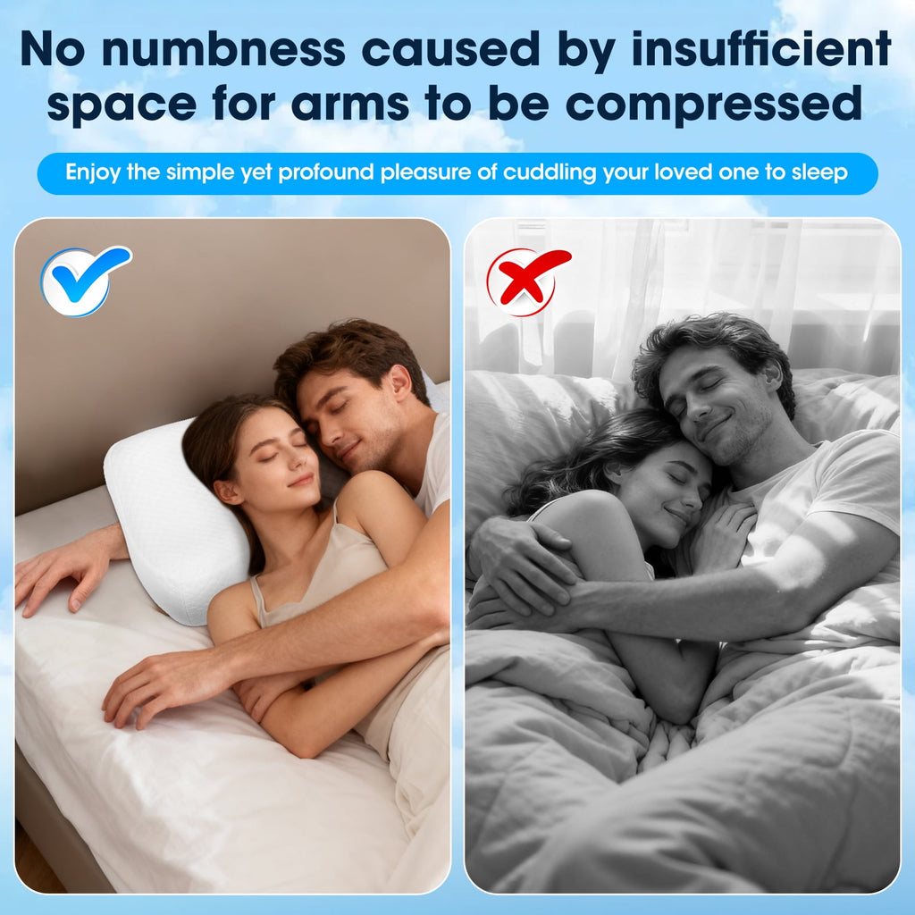 Side Sleeper Pillow, Arm Pillow, Ergonomic Cervical Pillow for Neck, Shoulder & Rotator Cuff Pain Relief
