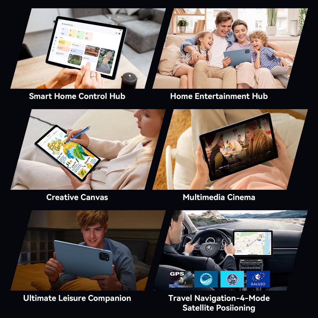 Tablet 2026 Android 16 AI Tablet with Gemini AI, 11 Inch FHD Display, 24GB RAM 128GB ROM /2TB TF, T7250 CPU+13MP Camera, 8000mAh, Widevine L1, 2 in 1 Tablets with Keyboard Mouse Stylus, Blue