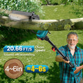 RELOIVE 2-in-1 Cordless Pole Saw & 6" Mini Chainsaw, 4.9-6.8FT Telescoping Branch Cutter with 2PCS 4000mAh Batteries and a Charger, Brushless Pole Saw for Tree Trimming, Wood Cutting