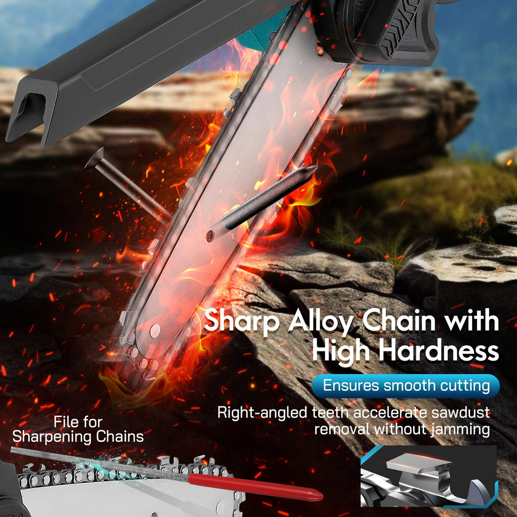 RELOIVE 2-in-1 Cordless Pole Saw & 6" Mini Chainsaw, 4.9-6.8FT Telescoping Branch Cutter with 2PCS 4000mAh Batteries and a Charger, Brushless Pole Saw for Tree Trimming, Wood Cutting
