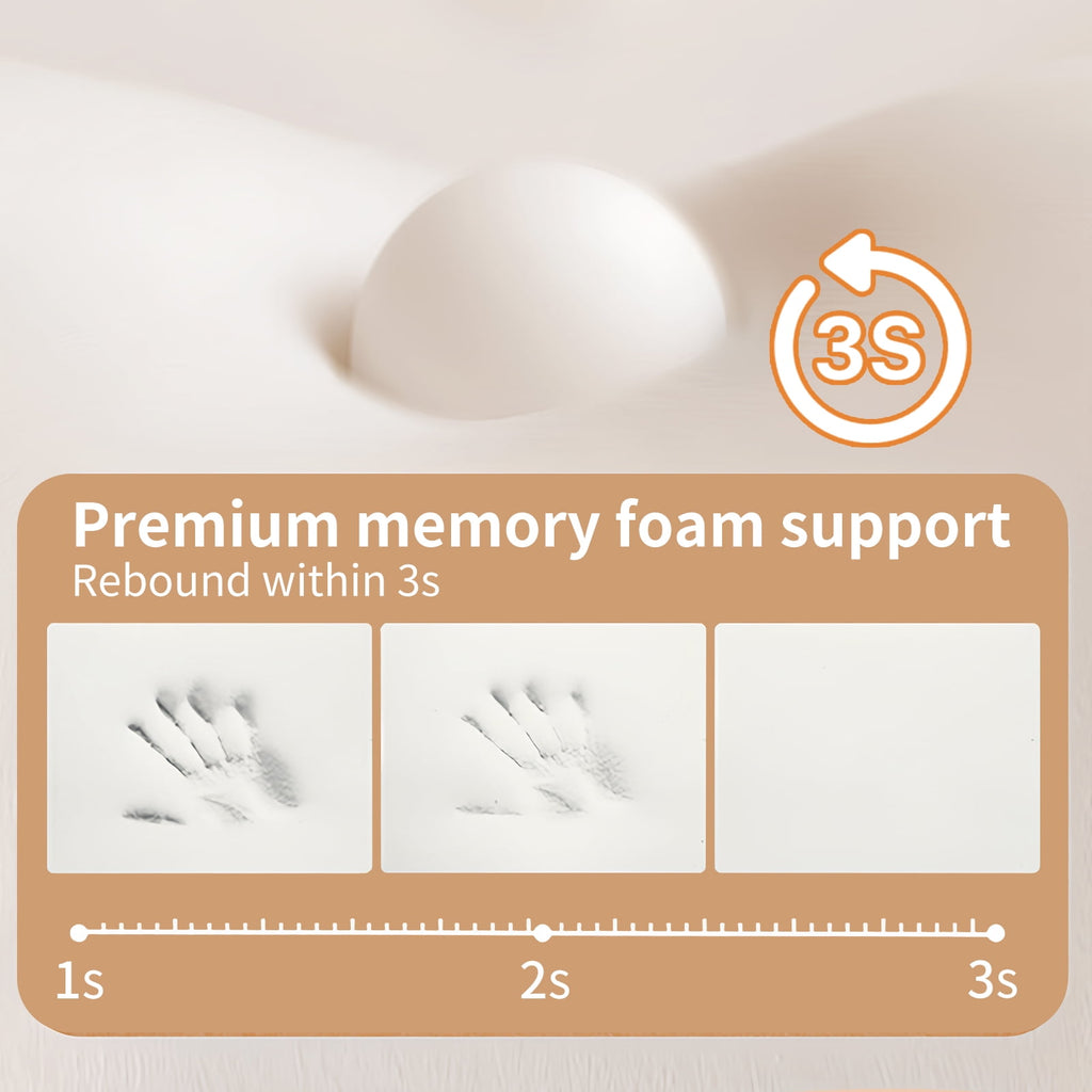 Doulami Pregnancy Pillows for Sleeping, Upgraded Memory Foam Maternity Pillow, Pregnancy Body Pillow for Pregnant Women with Cooling Removable, Washable Cover, Support for Belly