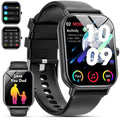 Smart Watch for Women Men, Fits for Android and IPhone Devices, Fitness Tracker/pedometer, 1.85-inch Smartwatch Gift, Answer/Make Calls/120 Sports Modes, IP68 Water-Resistant Fitness Watch (Black)